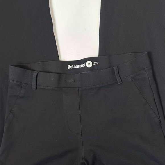 Women’s Classic straight leg BETABRAND yoga black dress pants size medium - Picture 3 of 6